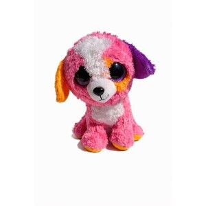 TY Beanie Boos 8" PRECIOUS the Pink Dog Plush Glitter Eyes Stuffed Anlmal P5